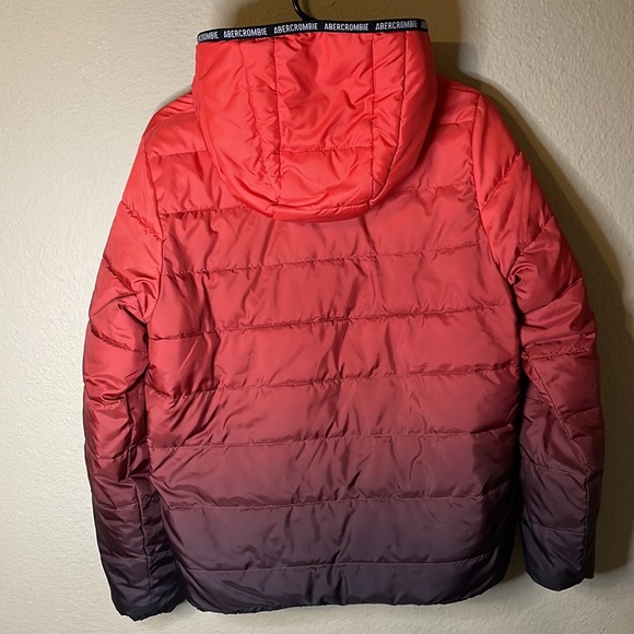 Abercrombie kids Puffer Jacket Red Ombré - Picture 2 of 4